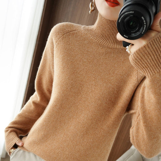 R&B | Modischer Rollkragen-Strickpullover