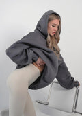 Damen oversized Kapuzenpullover mit lässigem Schnitt und Kängurutasche