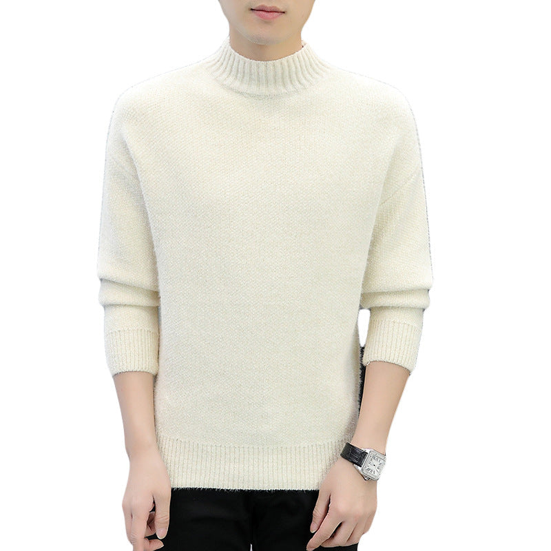Herren warmer Rollkragenpullover aus weichem Strick