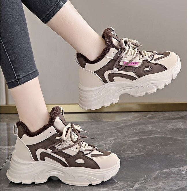 Damen Winterliche Sneaker mit warmem Futter und rutschfester Sohle