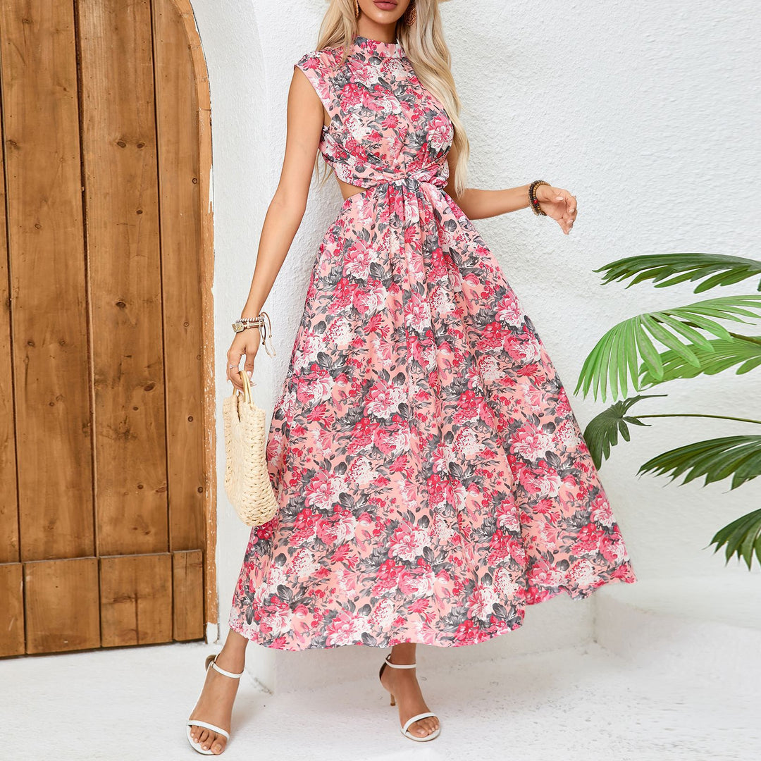 Damen Maxi Kleid mit floralem Design R&B