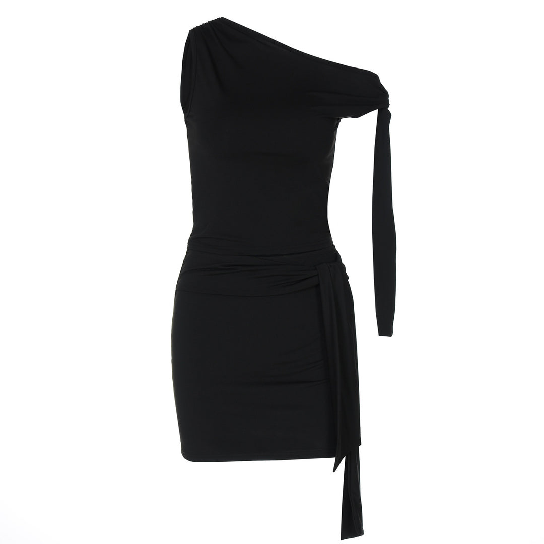 Damen One-Shoulder Mini-Kleid mit Raffung und elegantem Detail R&B