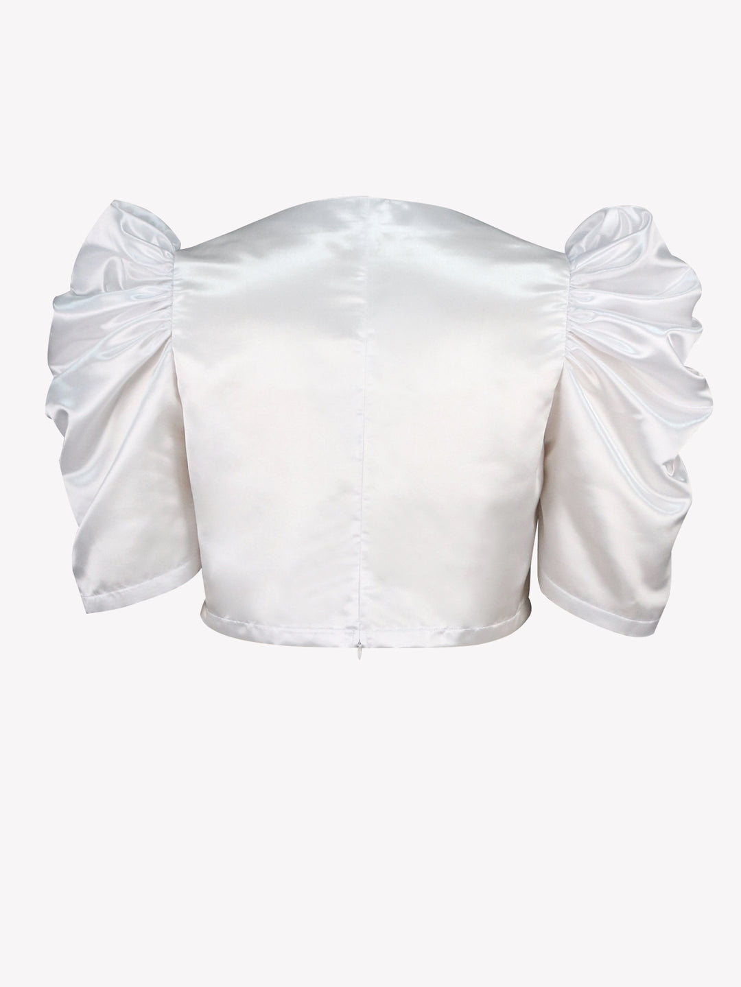 Damen elegantes Kurzarmtop mit voluminösen Puffärmeln R&B