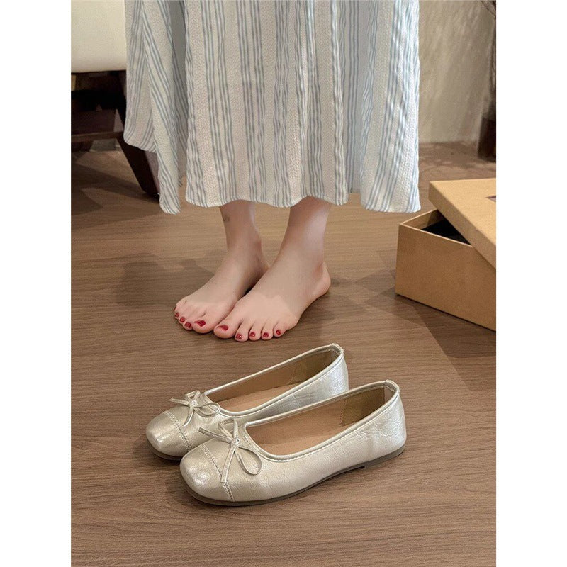 Damen Ballerinas mit dekorativem Schleifendesign