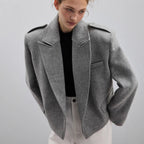Damen Modischer Oversize-Blazer mit schmalen Revers R&B