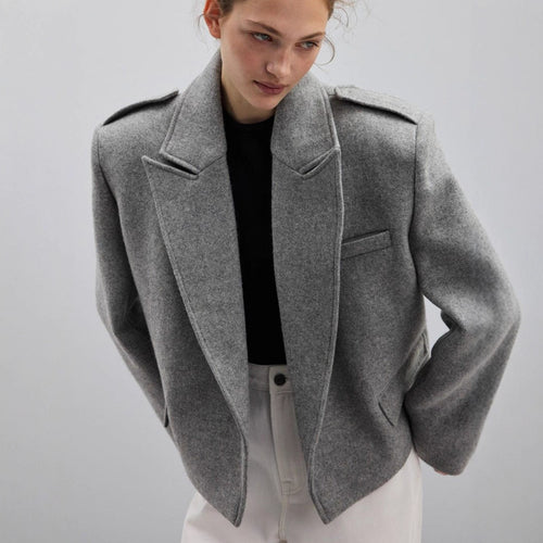 Damen Modischer Oversize-Blazer mit schmalen Revers R&B