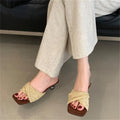 Damen trendige Badesandalen mit geflochtenem Riemendesign R&B