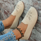Damen Atmungsaktive Slip-On Ballerinas mit floralem Design R&B