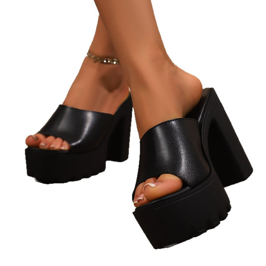 Damen Plateausandalen mit trendigem Blockabsatz R&B