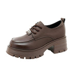 Damen Chunky Schuhe mit dämpfendem Absatz und modischen Akzenten R&B