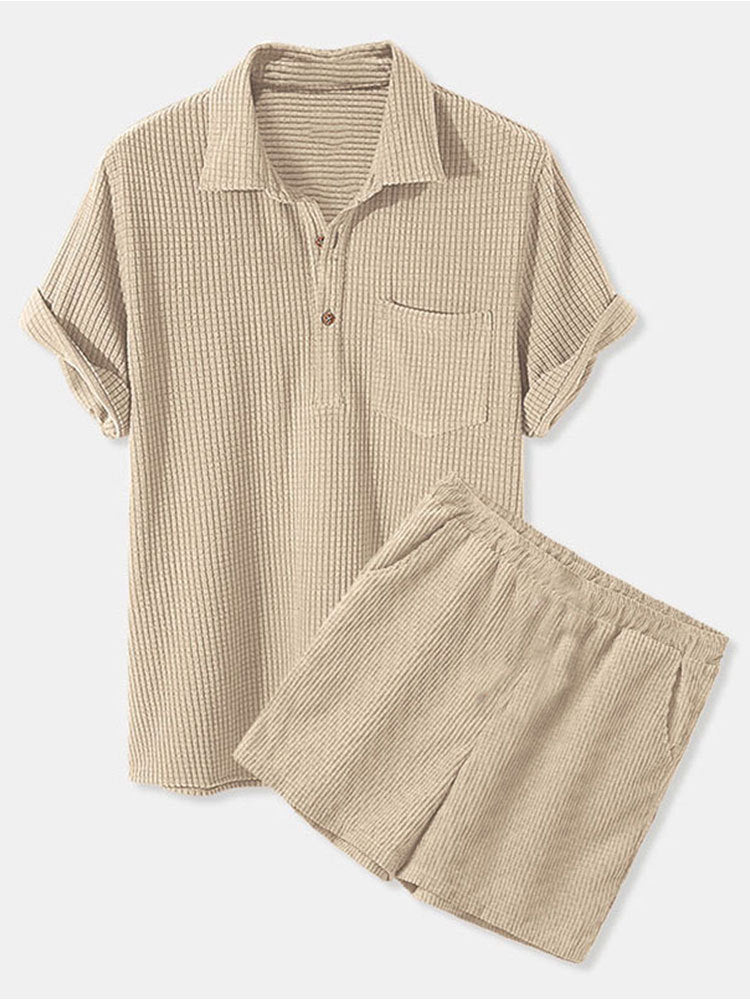 Damen Sonnen-Pyjama Set mit kurzem Shirt und Hose R&B
