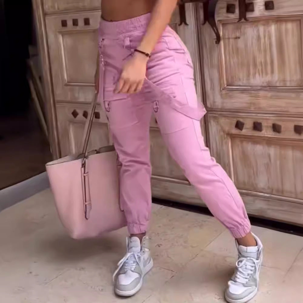 Damen Cargo-Hose mit praktischen Seitentaschen und verstellbarem Bund R&B