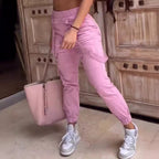 Damen Cargo-Hose mit praktischen Taschen und stylischem Gürtel R&B