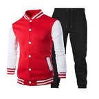 Herren sportliche Collegejacke mit praktischen Taschen und atmungsaktiver Baumwolle R&B