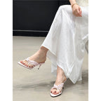 Damen elegante Slipper mit raffinierter Raffung R&B