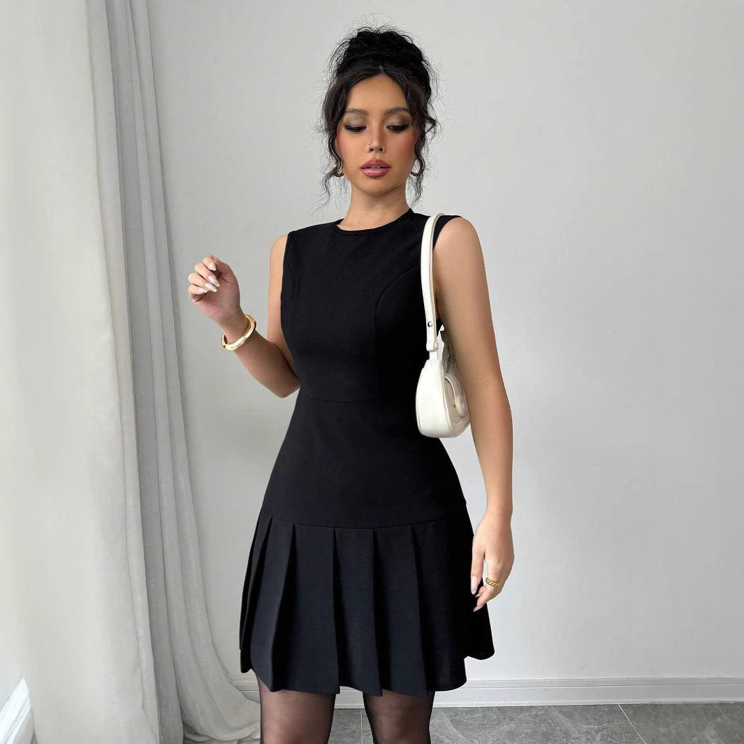Damen Plissiertes Minikleid mit figurbetonter Silhouette