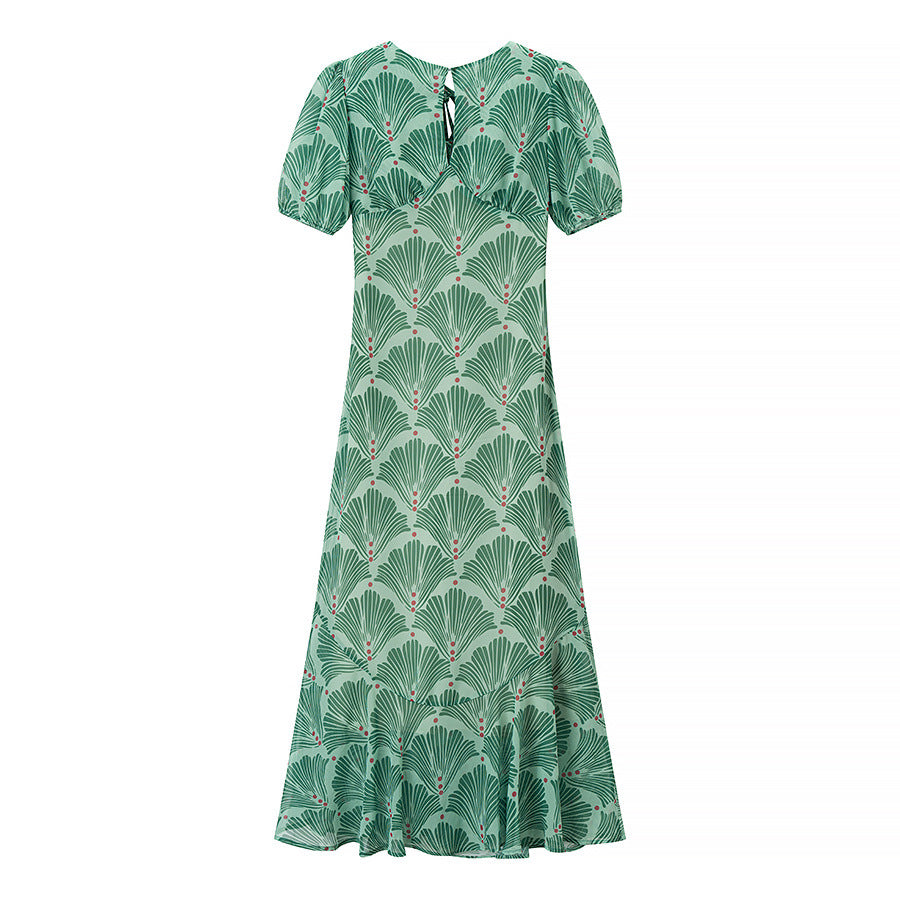 Damen Maxikleid mit frischem Blumendesign und lässigem Schnitt R&B