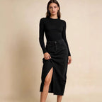 Damen Jeansrock mit Schlitz und modernem Schnitt