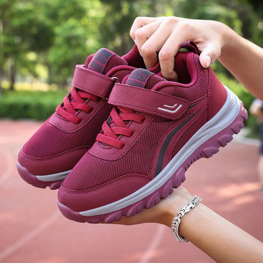 Damen Sportschuhe mit verstellbarem Klettverschluss und atmungsaktiver Oberflächenstruktur R&B