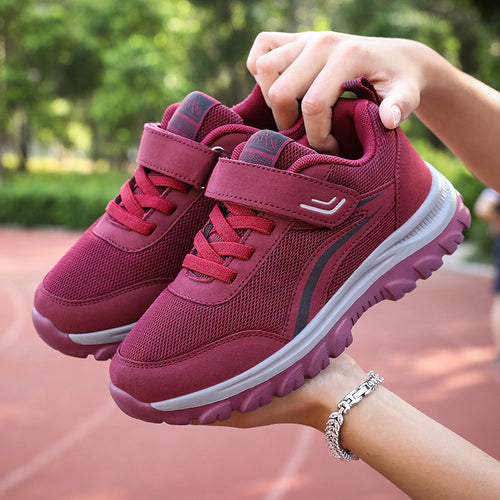 Damen Sportschuhe mit verstellbarem Klettverschluss und atmungsaktiver Oberflächenstruktur R&B