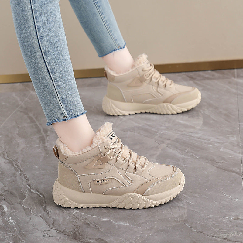 Damen Winterliche High-Top Sneakers mit weichem Innenfutter und rutschfester Sohle R&B