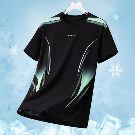 Herren nan atmungsaktives Funktionsshirt mit ergonomischem Schnitt und dynamischem Print R&B