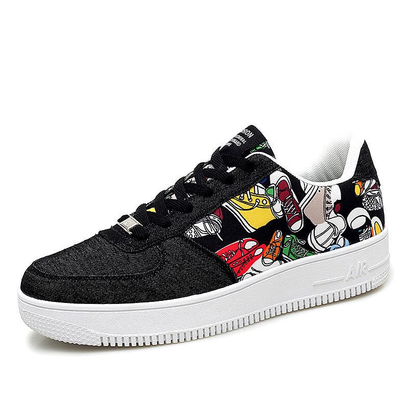 Damen Modische Sneakers mit buntem Grafiken-Design R&B