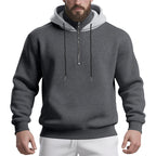 Herren sportlicher Kapuzenpullover mit halbem Reißverschluss und atmungsaktivem Stoff R&B