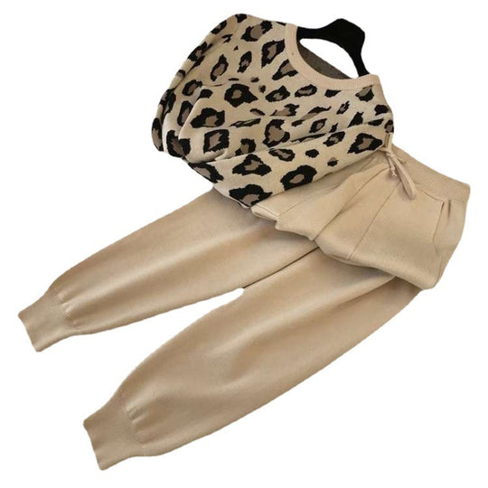 Damen stylisches Freizeitstrickset mit hohem Kragen R&B