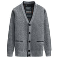 Herren Strickjacke mit V-Ausschnitt und hochwertigen Details R&B