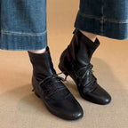 Damen zeitlose Ankle Boots mit hohem Schaft und eleganter Schnürung R&B