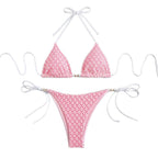 Damen Triangel-Bikini-Set mit verspielten Rüschendetails R&B