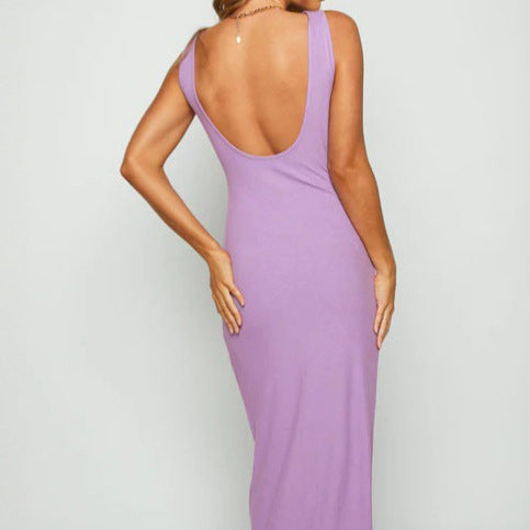 Damen Maxikleid mit innovativem Cut-Out-Design und figurbetontem Oberteil R&B