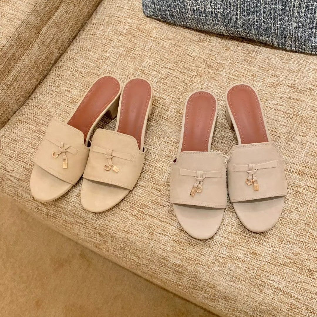 Damen elegante Slipper mit modischer Schleifenapplikation R&B