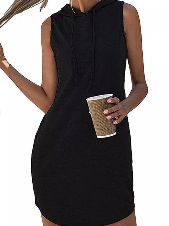 Damen Kapuzenkleid Aus Atmungsaktivem Jersey-Material R&B