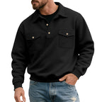 Herren lässiger Pullover mit praktischen Pattentaschen R&B