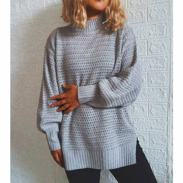 R&B | Fester Strickpullover mit Geripptem Muster