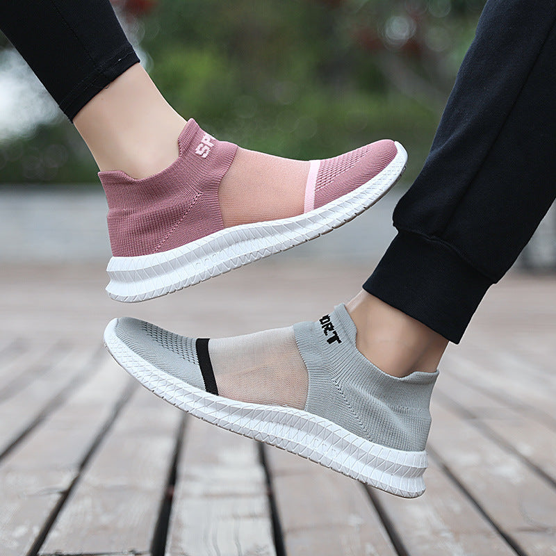 Damen Stricksneaker mit rutschfester Sohle und atmungsaktivem Obermaterial