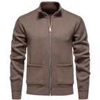 Herren Strickjacke mit modernem Reißverschluss und praktischen Taschen