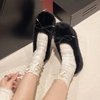 Damen Flauschige Pantoffeln mit dekorativem Bow R&B