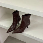 Damen Stiefeletten aus hochwertigem Leder mit elegantem Spitzenabsatz R&B