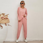 Damen gemütlicher Lounge-Anzug mit lässigem Schnitt und praktischen Taschen R&B