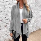 Damen angesagte Strickjacke mit strukturiertem Design und offenem Schnitt R&B