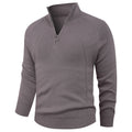 Herren Strickpullover mit modernem Reißverschluss und eleganter Struktur R&B