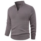 Herren Strickpullover mit modernem Reißverschluss und eleganter Struktur R&B