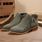 Damen Stiefeletten mit elegantem Reißverschluss und komfortablem Blockabsatz R&B