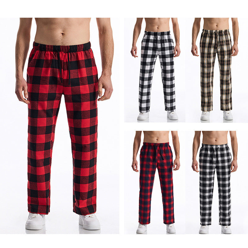 Herren komfortable Karohose R&B