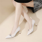 Damen Elegante Slingback-Pumps mit Schmuckdetail R&B