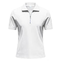 Unisex nan kurzärmeliges Halbzip-Polo aus geripptem Jersey mit Hemdkragen R&B