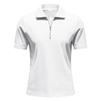 Unisex nan kurzärmeliges Halbzip-Polo aus geripptem Jersey mit Hemdkragen R&B